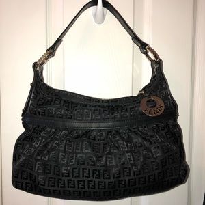 Fendi Zucca monogram hobo handbag
